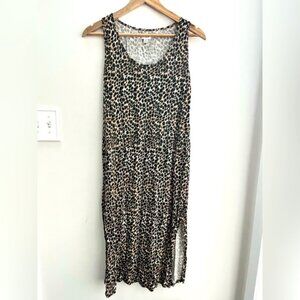 JCREW leopard tshirt dress